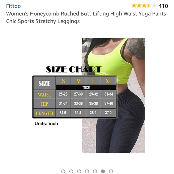 Butt lifting high waist yoga pants - Picture 4 of 4